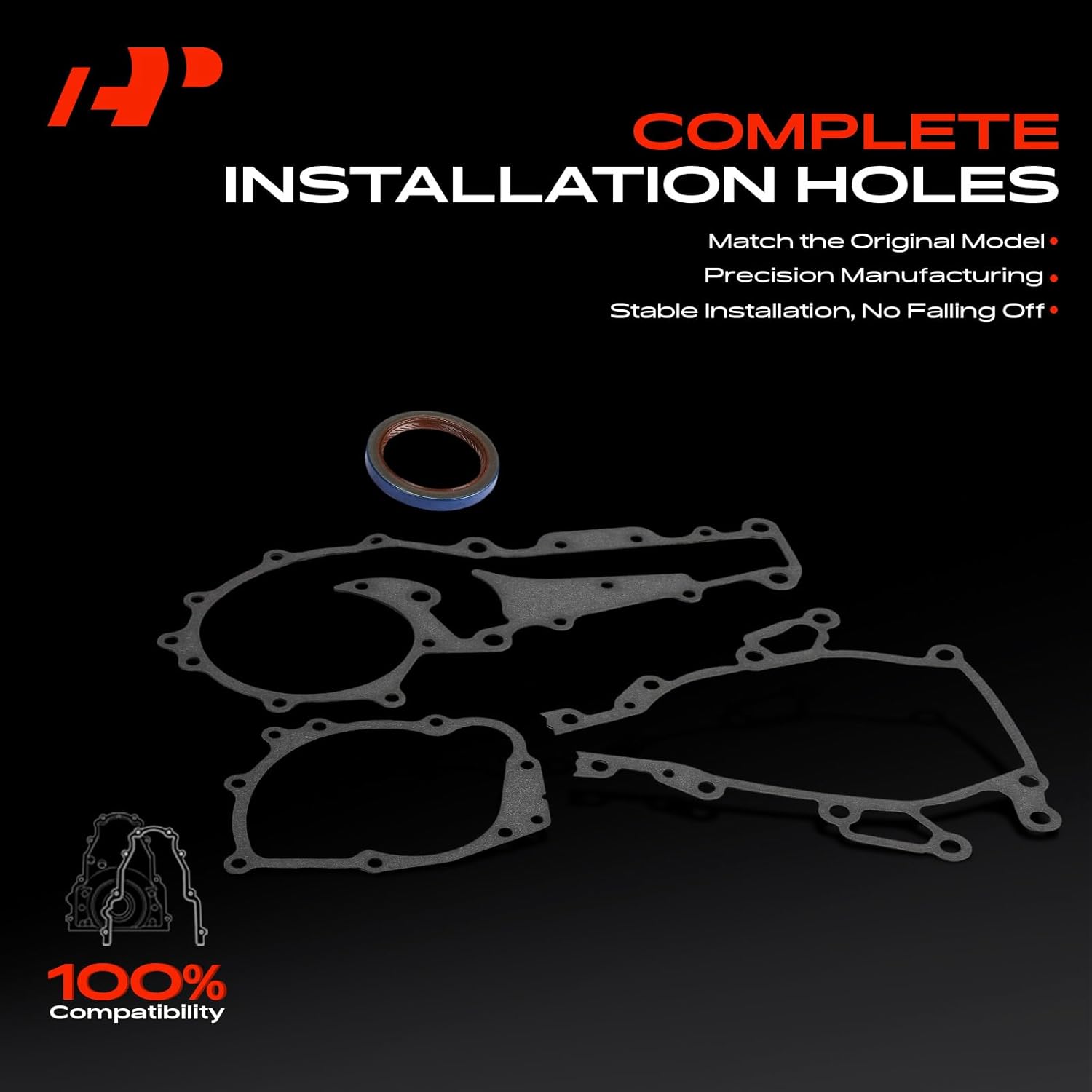 A-Premium Engine Timing Cover Gasket Set Compatible with Cadillac 60 Special 1993, Allante 1987-1992, Commercial Chassis/Eldorado 1986-1993, DeVille 1986-1995, Fleetwood 1986-1992, Seville 1986-1993