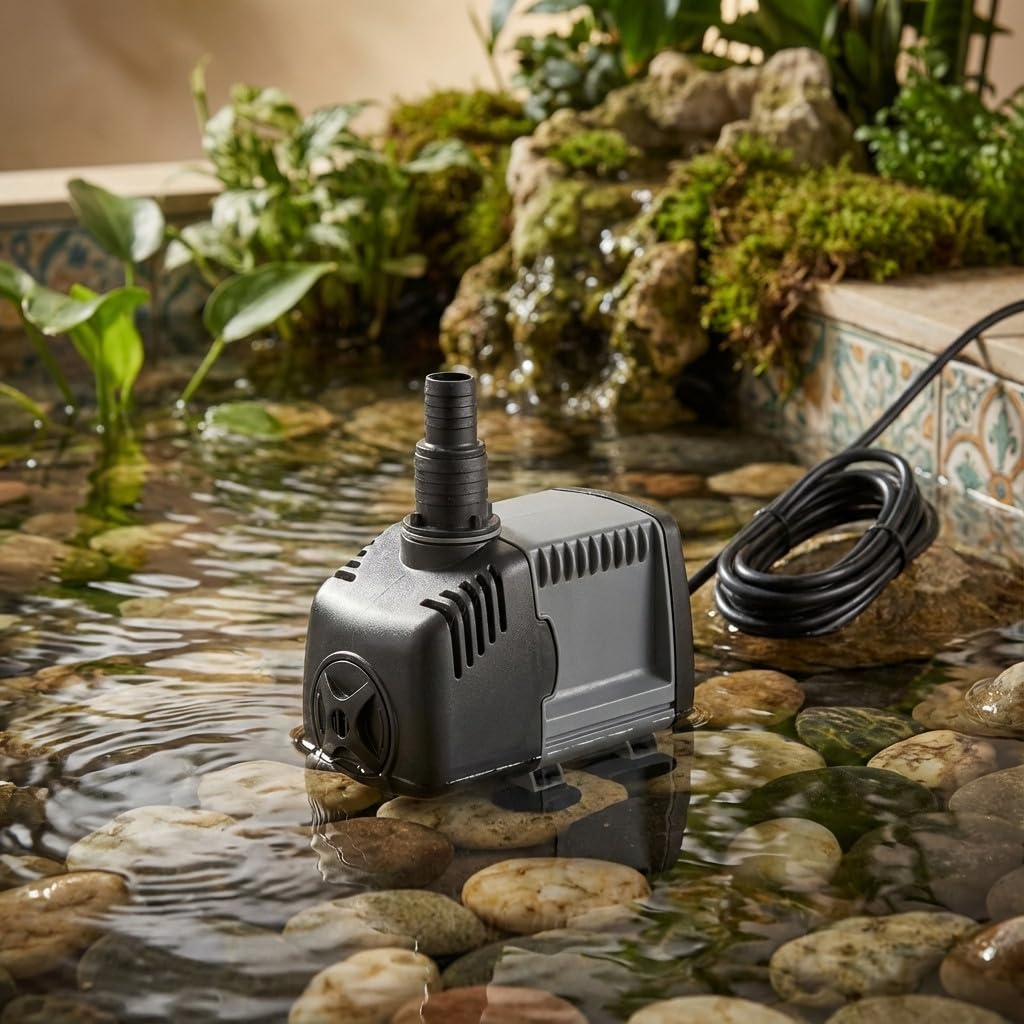 Bomba de Agua Syncra Silent 950 L/h 1,5m | Bomba de Acuario Estanque Pecera Silenciosa | Mini Bomba de Agua Sumergible | Incluye Cable