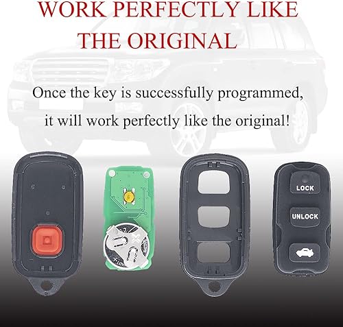 Miniatura 5 de MechanMagic Reemplazo remoto de llavero compatible con Toyota Camry, Matrix 2003-2008, Solara 2002-2003, Sienna 1999-2003, Pontiac Vibe 2003-2008