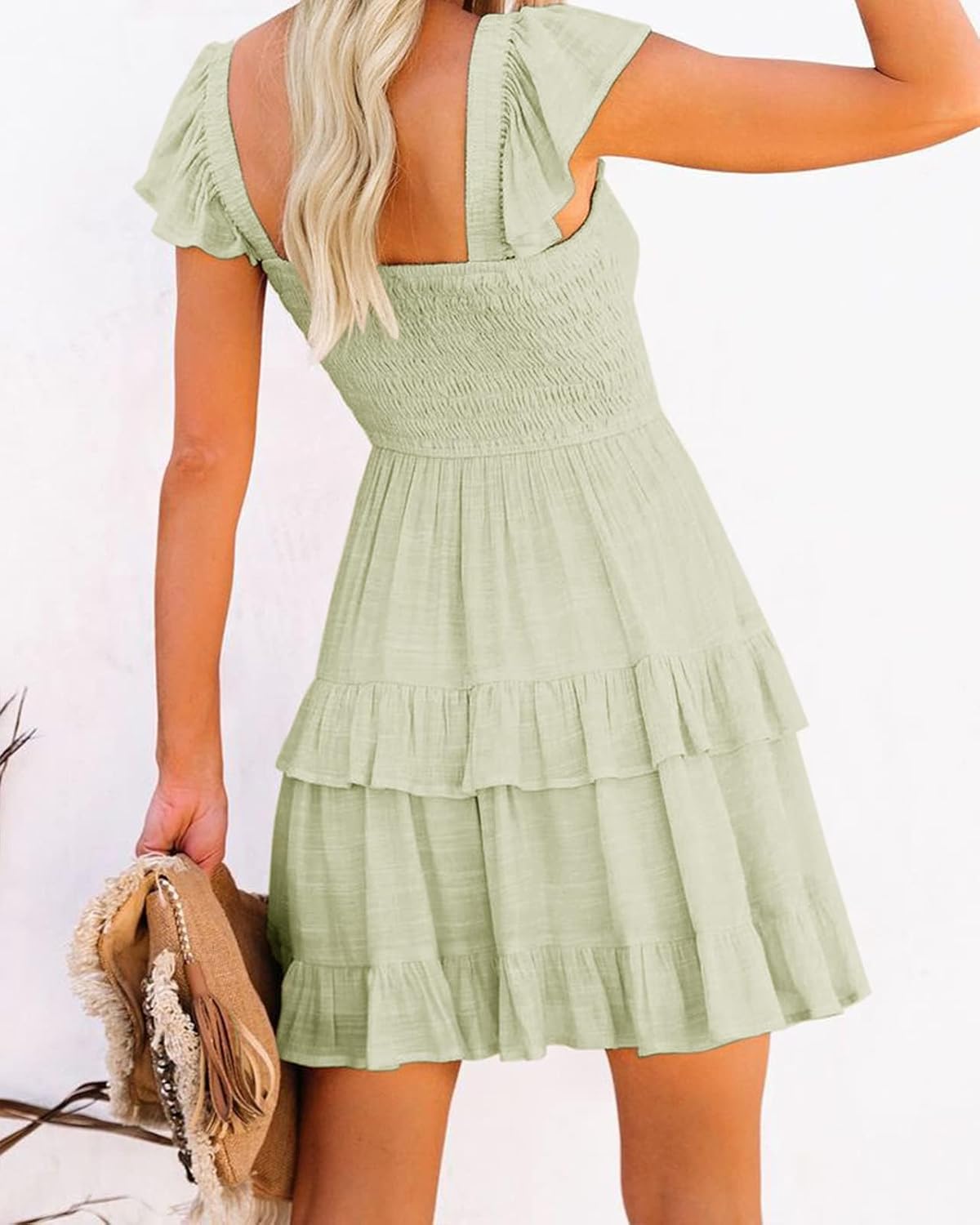 witte bloemenjurk met luxe details