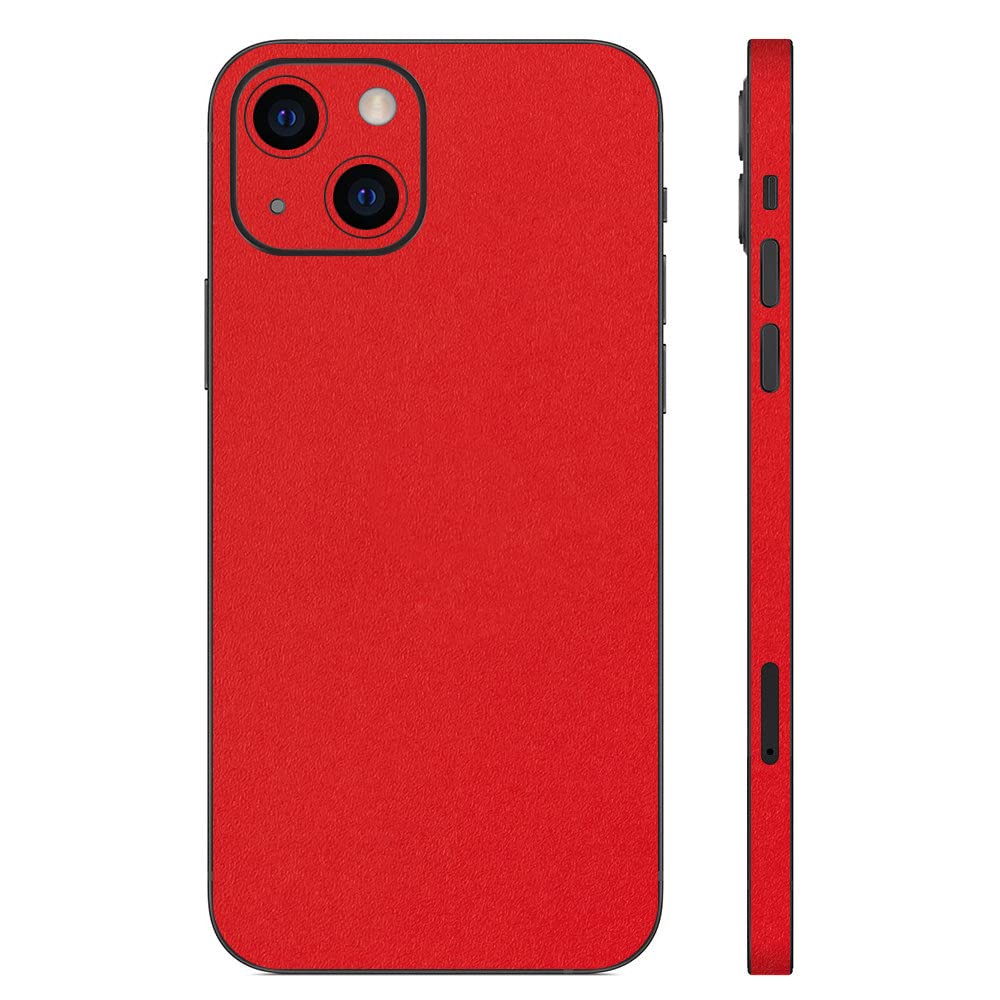 Amazon | wraplus スキンシール iPhone14 対応 [レッド] 背面 側面 