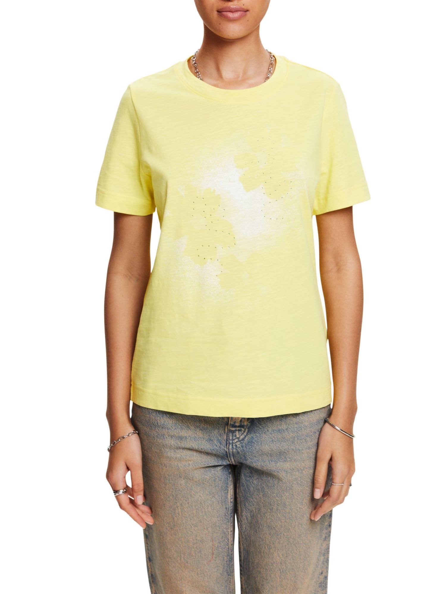 ESPRIT Women's T-Shirt, 770/Pastel Yellow, XS