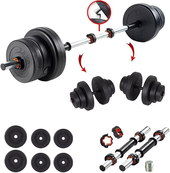 Ecgspor 22 KG Multifunctional Weightlifting and Dumbbell Set - Weight Fitness
