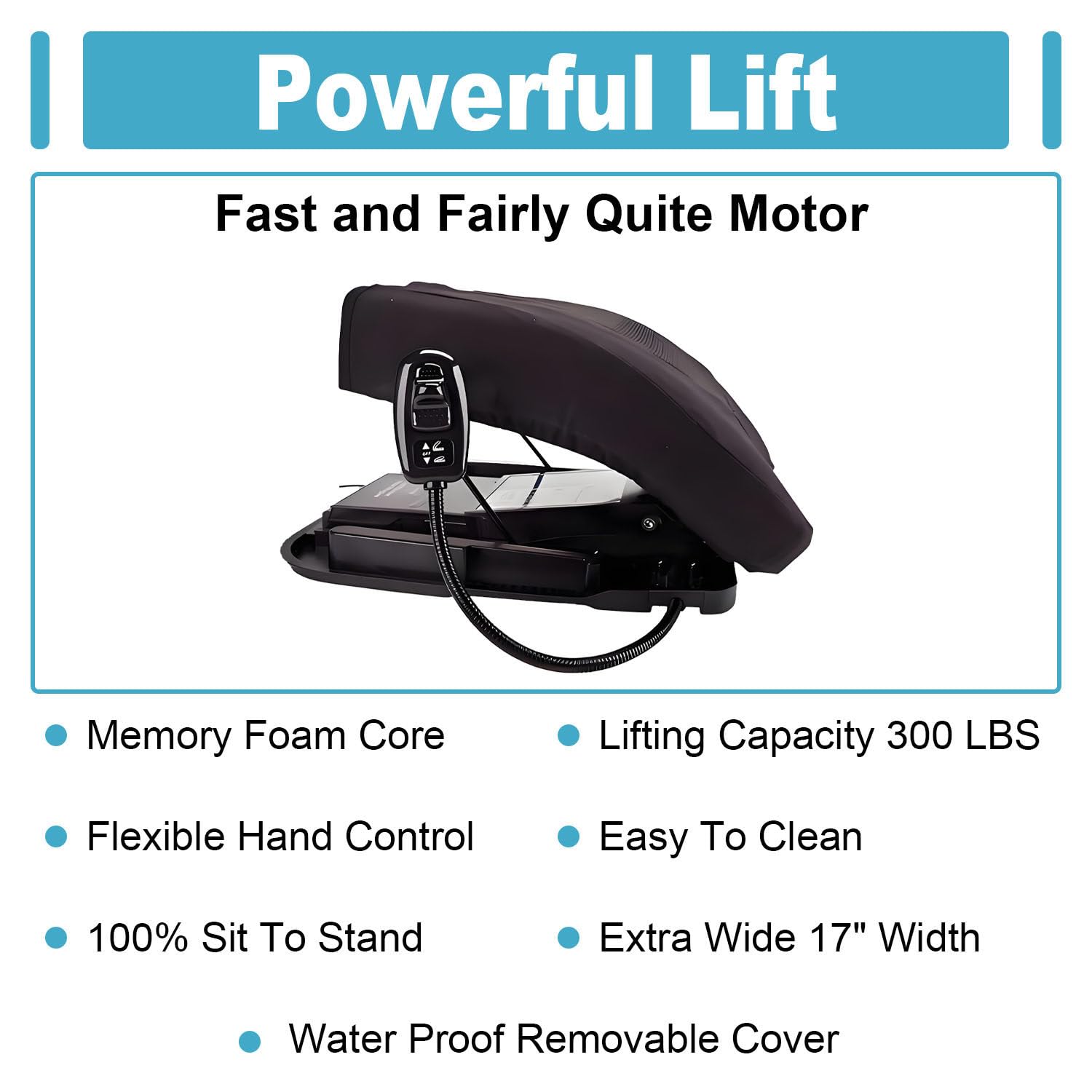 Cojín Elevador eléctrico para Personas Mayores con Soporte para sofá, soporta hasta 136 kg (300 lbs), Ayuda para levantarse y Sentarse, Ideal para Personas Mayores o Embarazadas.