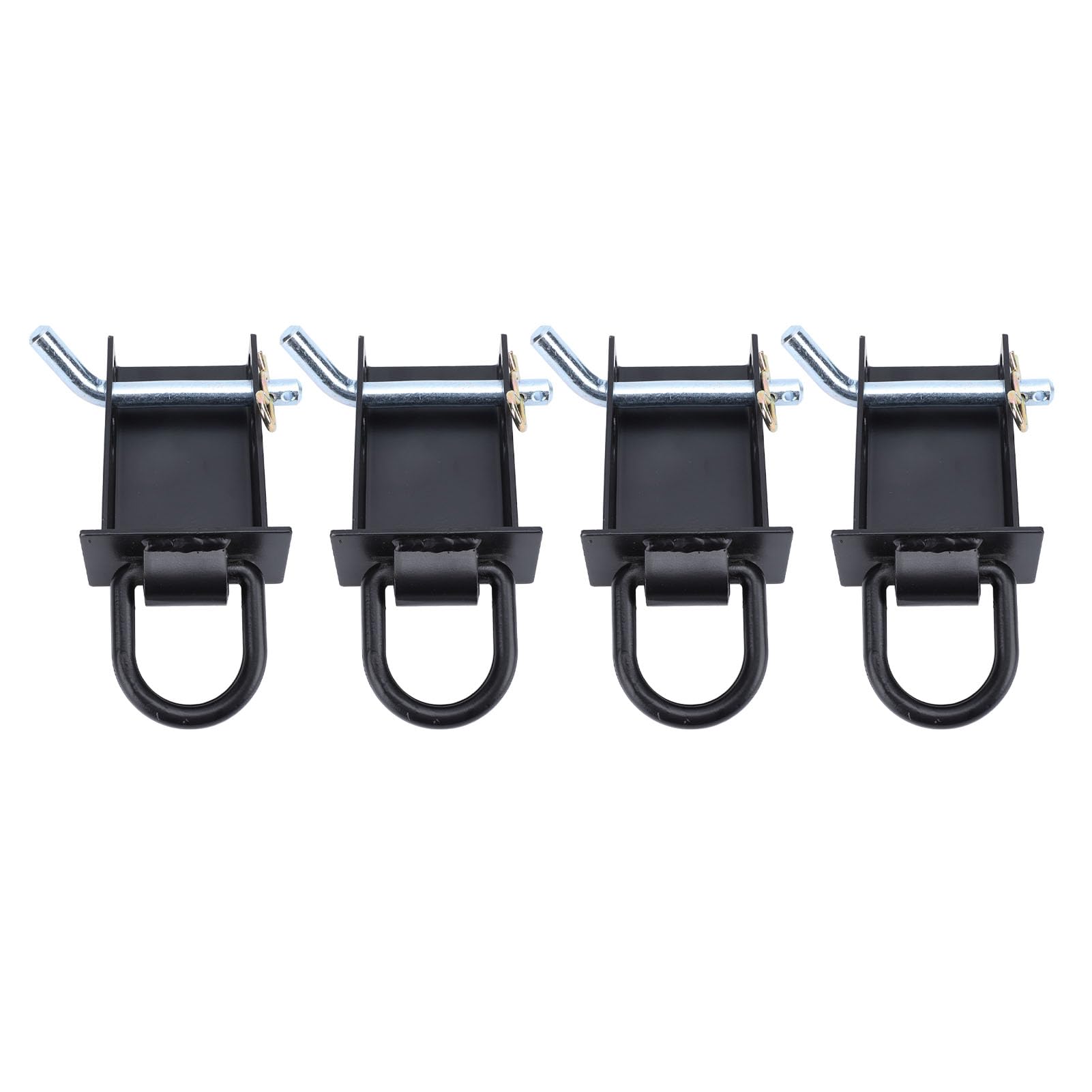 Heavy Duty Stake Pocket D-Rings - 6 Pack Matte Black Tie Downs For Trailers & Trucks