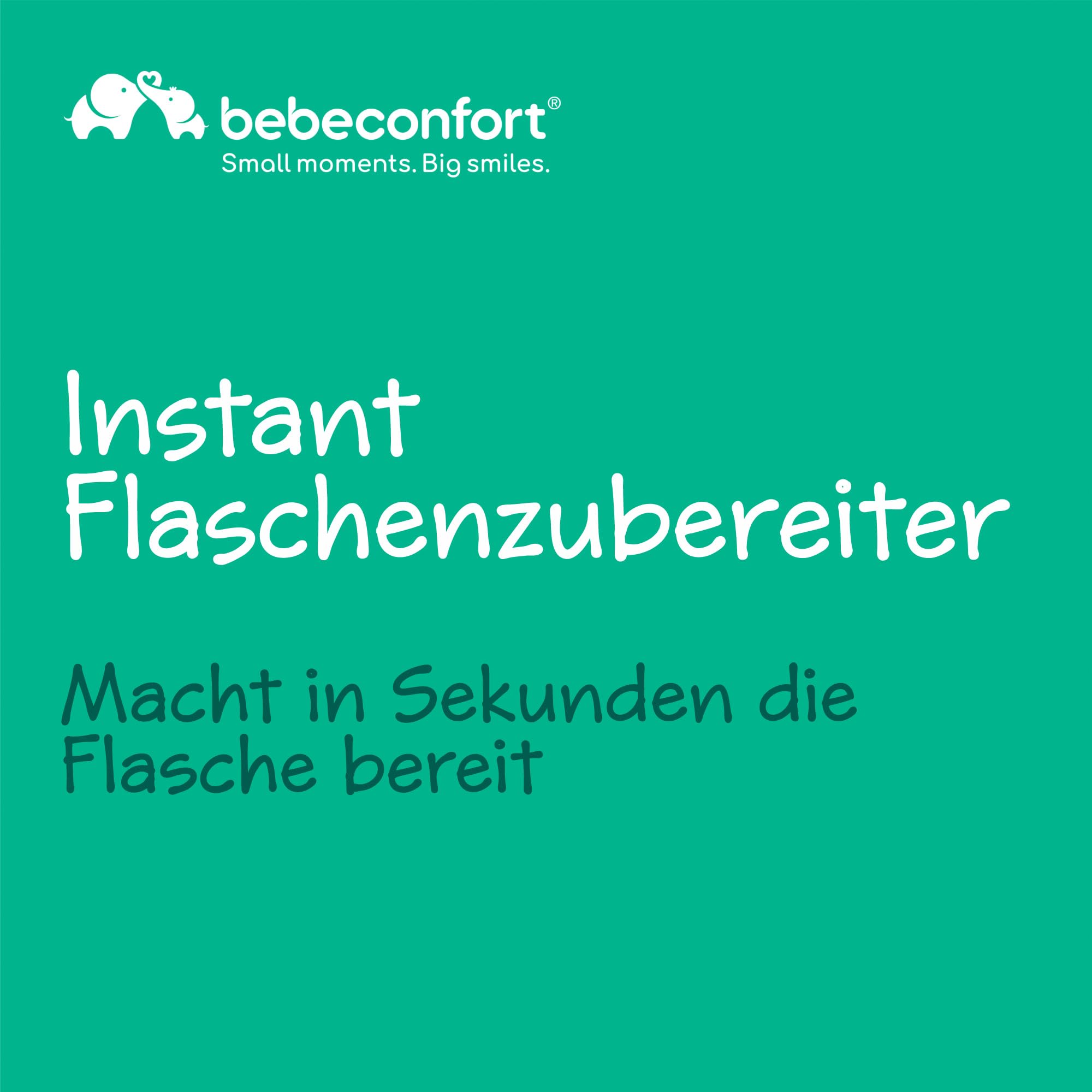 Bebeconfort Instant-Flaschenzubereiter Baby, Genaue Temperatur in Sekunden, Der Leise, Schnelle Babyflaschenzubereiter, Heißwasserspender (80°), 1,1-l-Tank, Integr. Speicher, Selbstreinigend, Kompakt