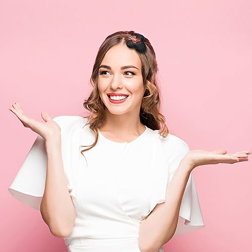 Miniatura 7 de 6 pinzas para el cabello con orejas de ratón con purpurina para bebés y niñas pequeñas de 2.2 pulgadas, pasadores para el cabello, para fiesta de