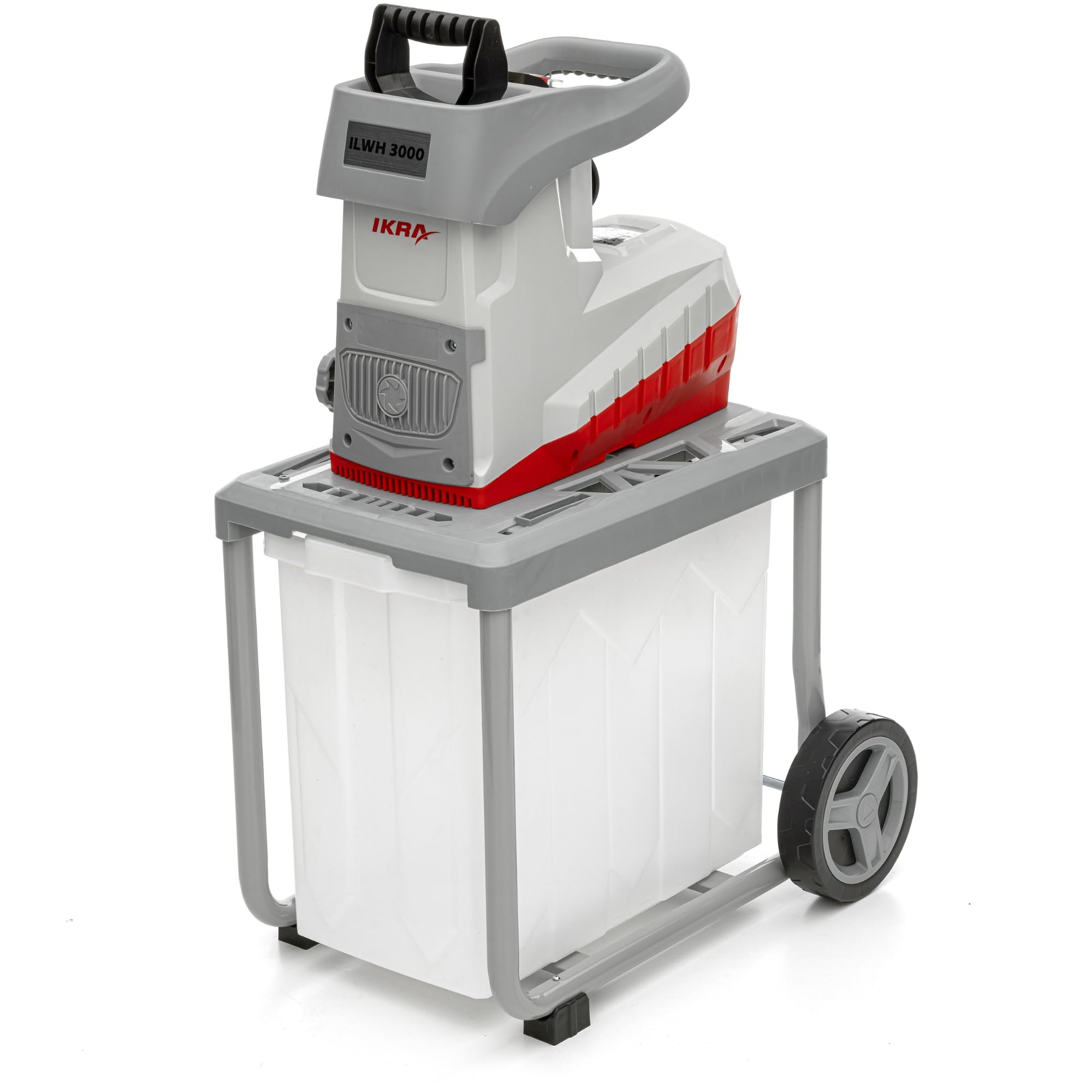 IKRA ILWH 3000 electric silent shredder, branch diameter at 45 mm, 3000 W of powerful Blue Angel