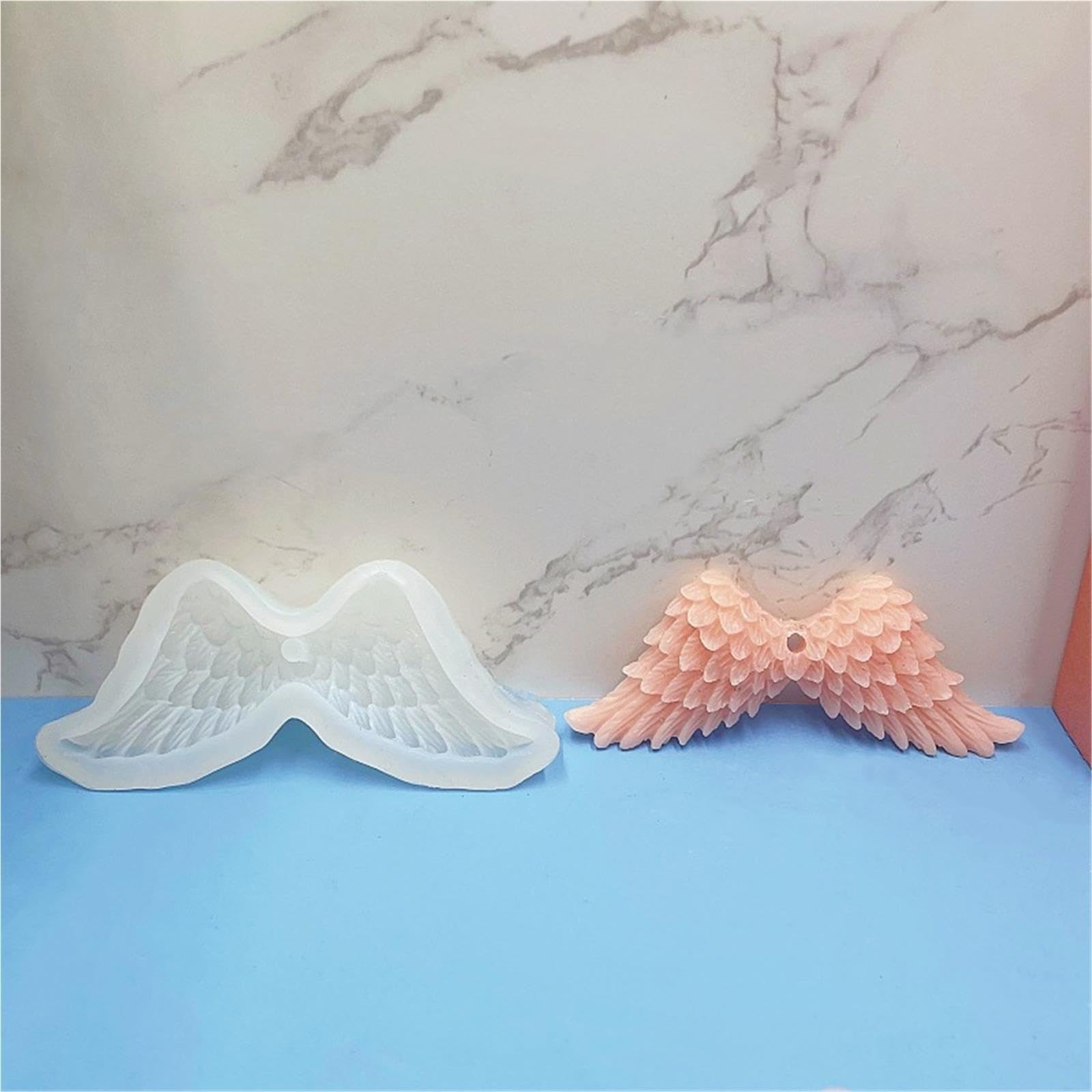 Moldes de silicona con alas Molde de silicona con alas Ángel, molde plumas jabón yeso for aromaterapia DIY