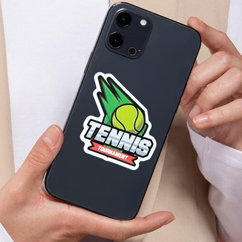 Cute Tennis Cartoon Stickers Set - Waterproof Vinyl Decals for Teens, Adults - Ideal for Water Bottles, Laptops, Skateboards, Phones, Luggage, Journals - Ideal Gift for Sports Fans! - Image 4