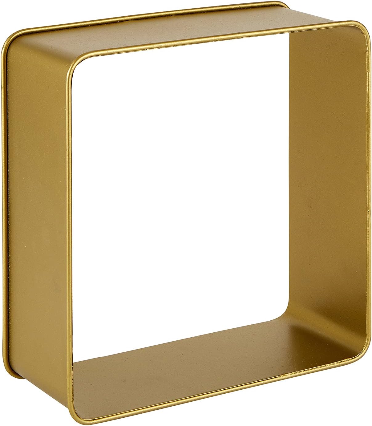 47th & Main Vintage Metal Box Wall Shelf, Set of 2, Gold