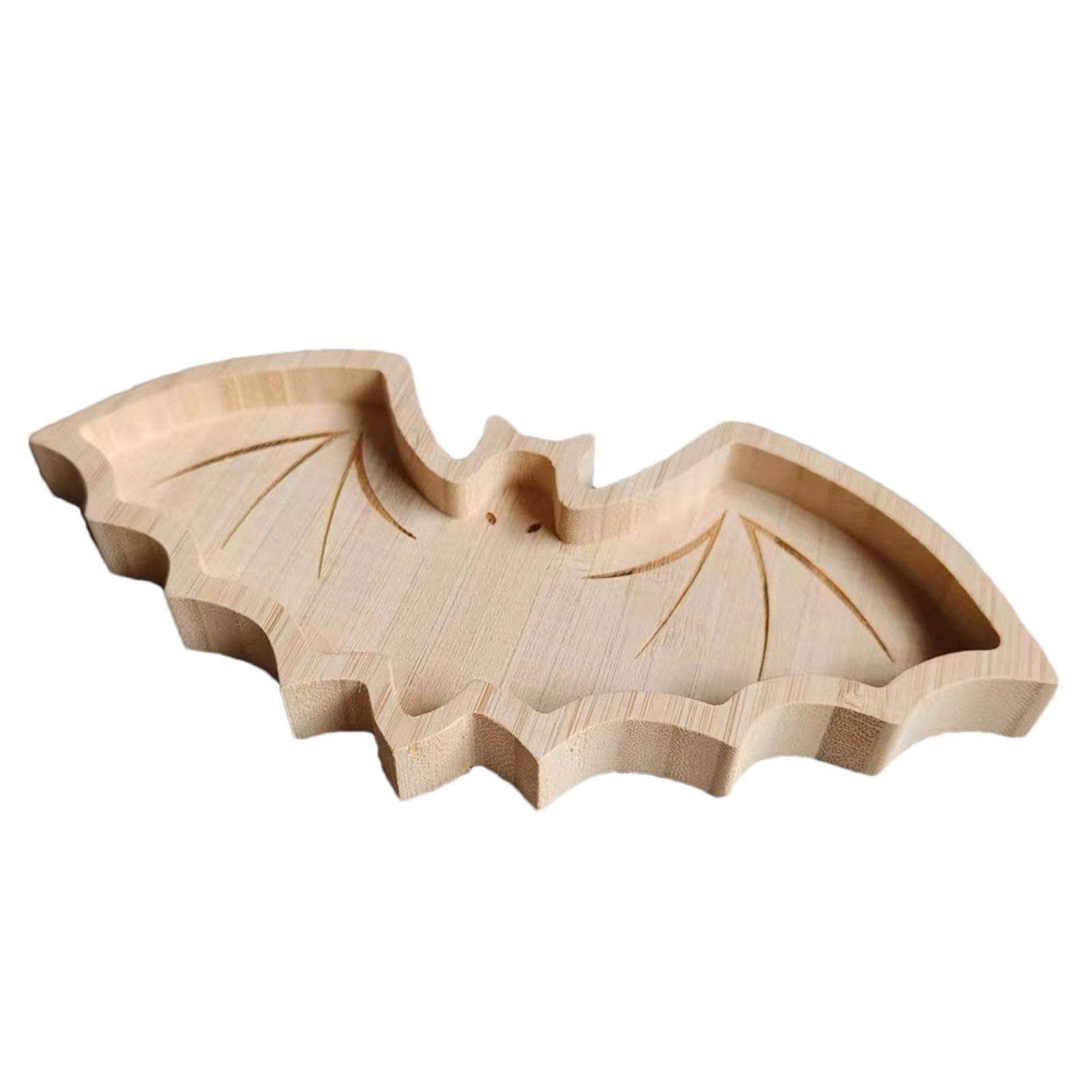 Yhsioaklo Serving Trays And Trays,Food Serving Trays,Wooden Snack Trays Halloween Pumpkin Ghost Bat Food Tray - Serving Trays