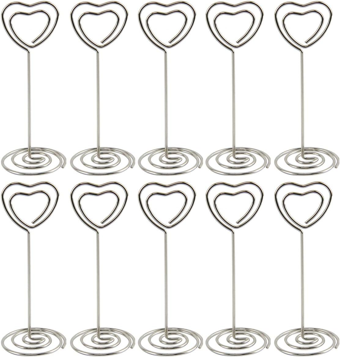 LeyeetTable Number Card Holders, 10pcs Table Photo Holder Table Picture Holder Wire Photo Holder Clips Memo Note Photo Stand for Party Wedding Table Decorations