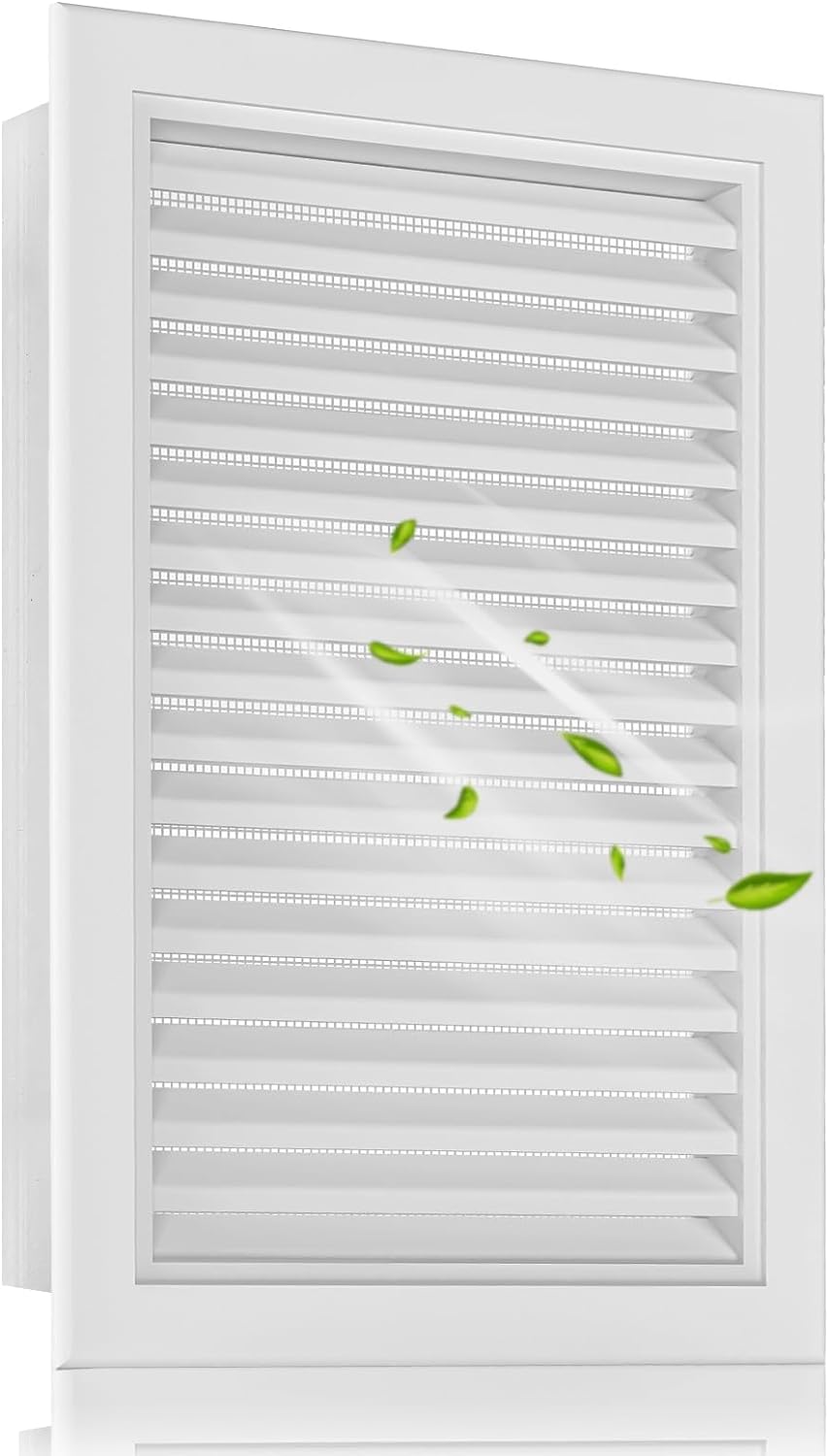 12" x 18" Aluminum Alloy Gable Vent, Never Rust Gable Vents for Shed, Reducing Indoor Temperature - Ideal for Wall, Attic, Shed, Door, and Shipping Container, Vent Opening: 10" x 16"