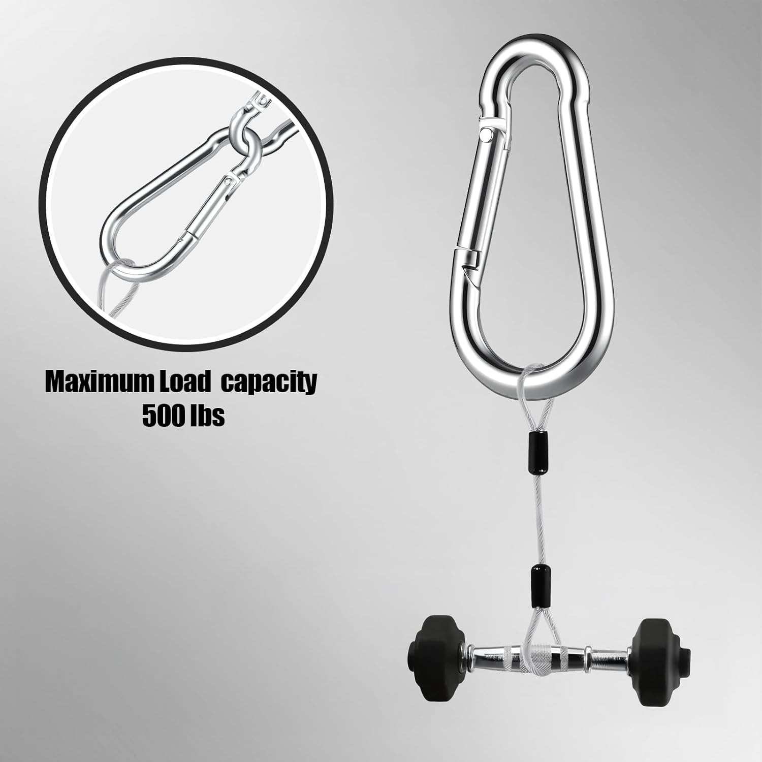 Heavy Duty Spring Snap Hook Carabiners Bulk, 3" M8 5/16" Galvanized Steel Quick Link Clip, 500LB Capacity for Outdoor, Gym, Hammock, Swing, Trailer Chain