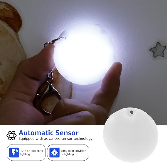 2Pcs Purse Light Handbag Light, Light Up Purse Glow Heart Light, Mini Purse Lamp, LED Automatic Sensor Purse Light, Touch Activated Handbag Light, Purse Accessories for Women (Round)