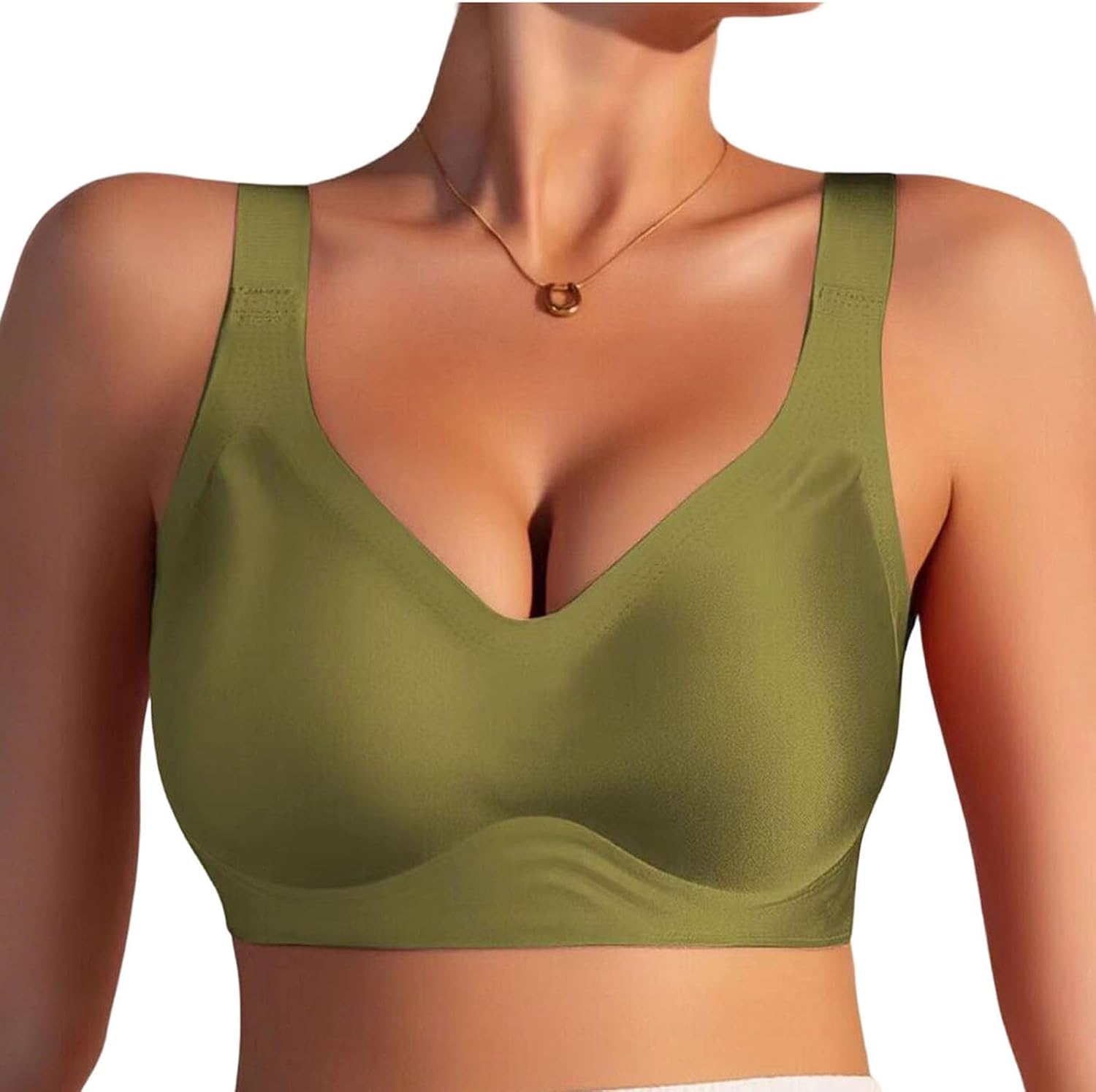 Womens Seamless Bras No Underwire Push Up Full Coverage Everyday Wireless Bra Supportive Solid Tshirt Bralette