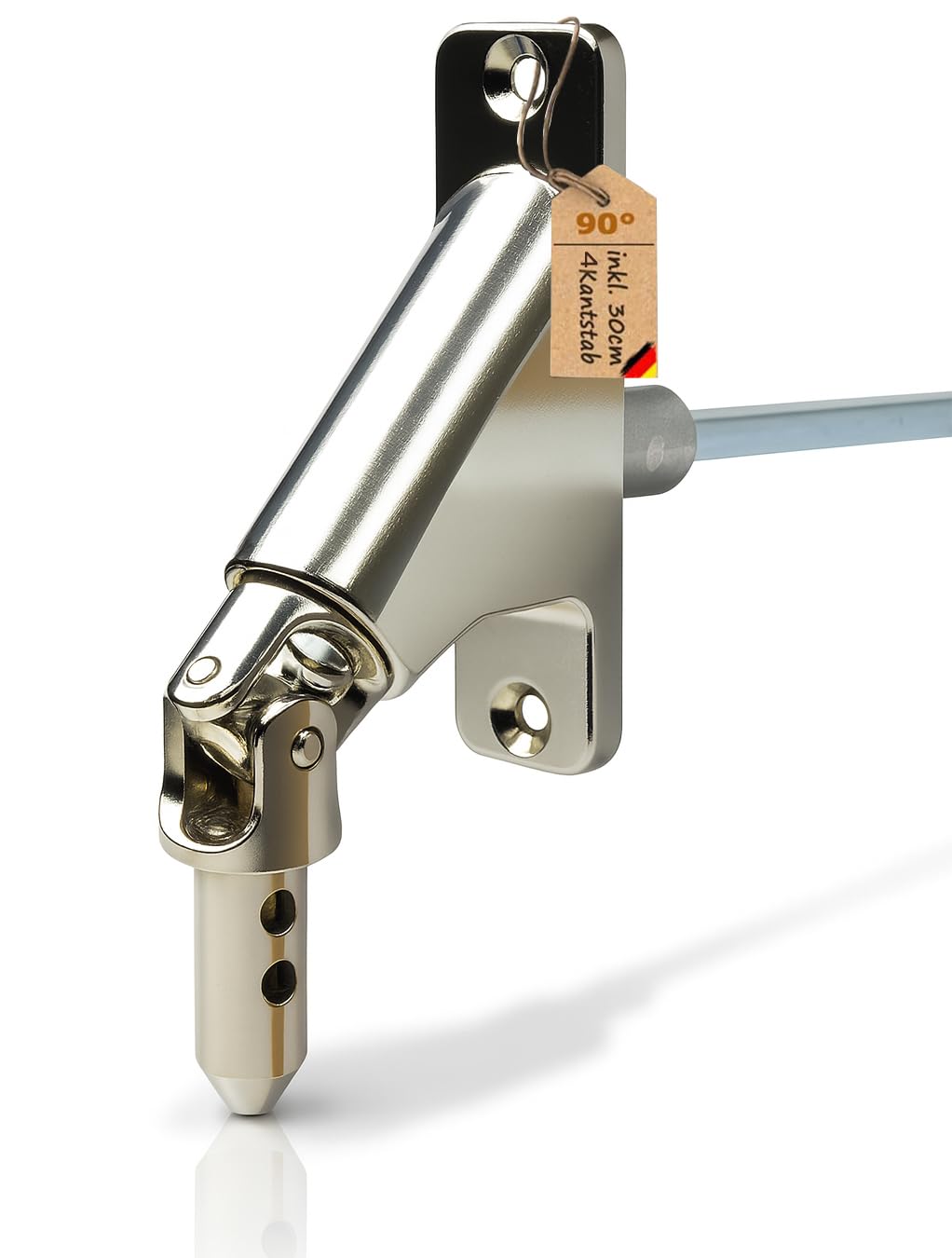 Rolladen Gelenklager 90° Lager Getriebe für Rolladen Rolladenlager Rolladen Kurbelgetriebe Gelenklager Kurbelgelenk Gelenkplatte Gelenkkurbel Rolladengelenk 90 Grad 23x85 mm 4Kant 6mm 12 mm Zapfen