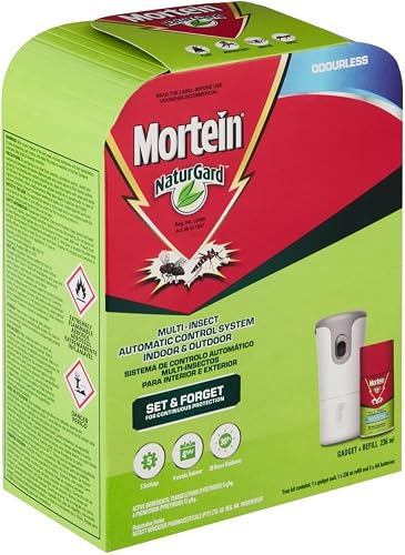 Mortein 236ml Insect Repellent, Naturgard Automatic Insect Control System, Complete, Pest Control, For Indoor Use, Protection Against Flying Insects & Ants