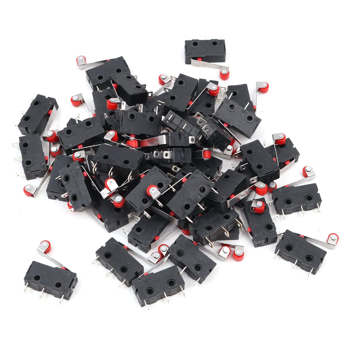 50PCS Micro Switch à Levier - Mini Interrupteur 3 Pins - Pour Souris, Auto, électronique