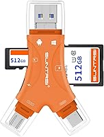 Vista 9 de Lector de Tarjetas SD para iPhone/iPad/Android/Mac/Computadora/Cámara, Lector de Tarjetas Micro SD 4 en 1, Visor de Cámara Trail, Lector de Tarjetas