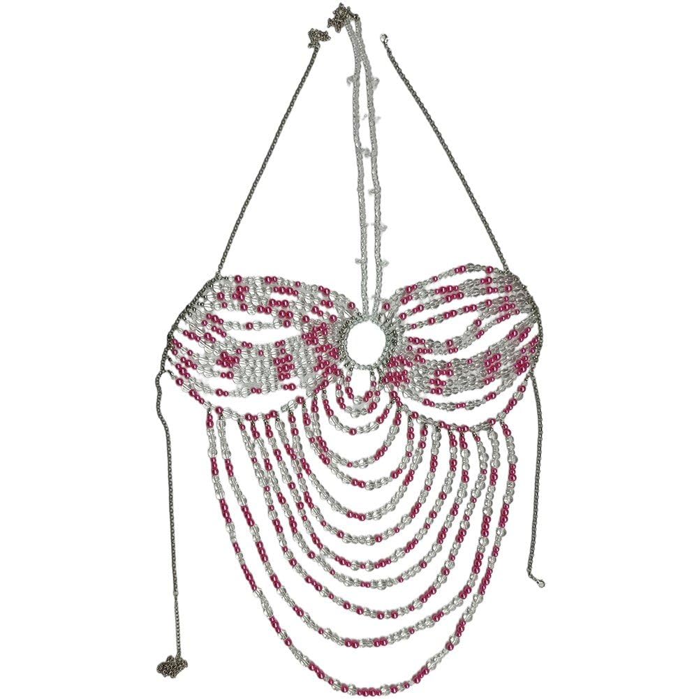 Sujetador con flecos huecos para festivales de noche y joyería corporal