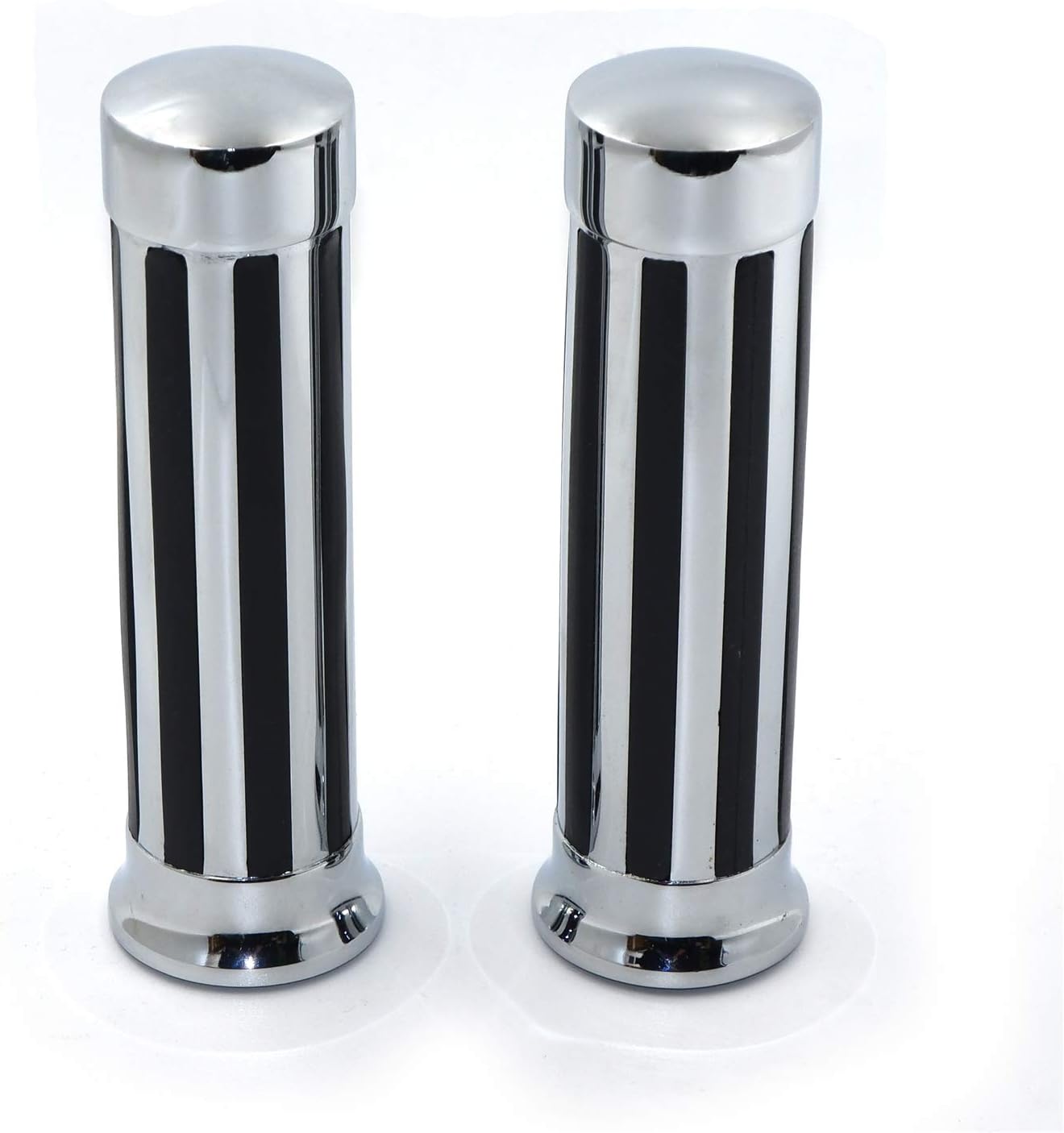 HONGK- Motorcycle 7/8''Hand Grips Compatible with Bike Chromed [B01C0SSUZG]