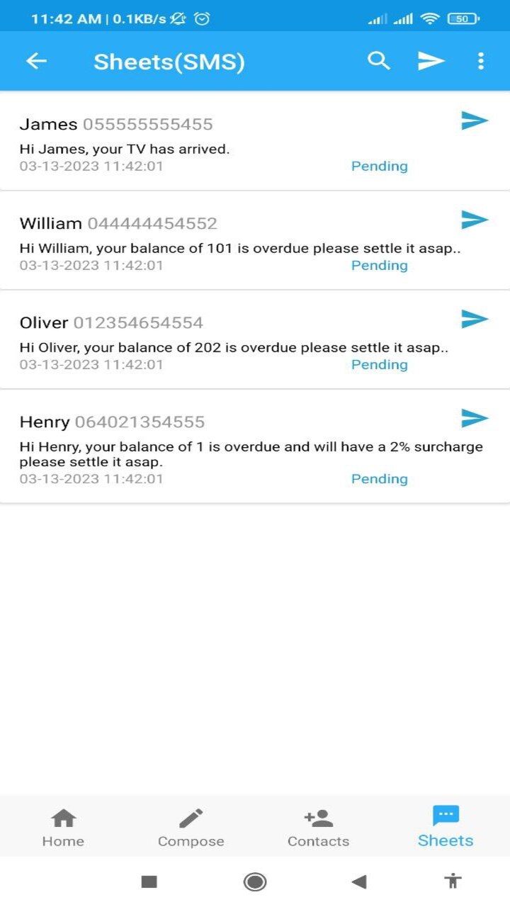 Bulk SMS Sender from Google for Android