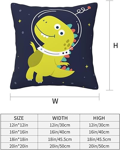 Miniatura 2 de Aimeryup Fundas de almohada decorativas de dinosaurio en el espacio de 12 x 12 pulgadas, fundas de cojín decorativas para sala, fundas de almohada