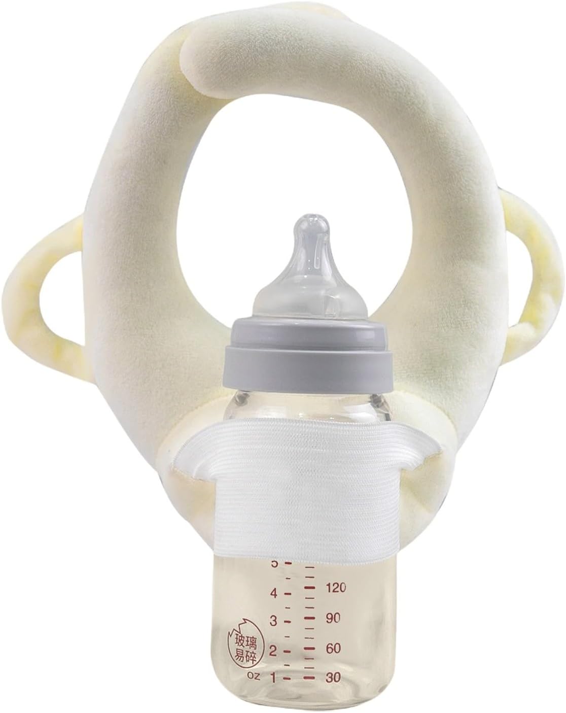 Bottle Holder, Adjustable Feeding Pillow, Ergonomic Bottle & Breastfeeding Pillow with High, Plush Bottles Support Pillow, Washable, Soft (No Bottles)