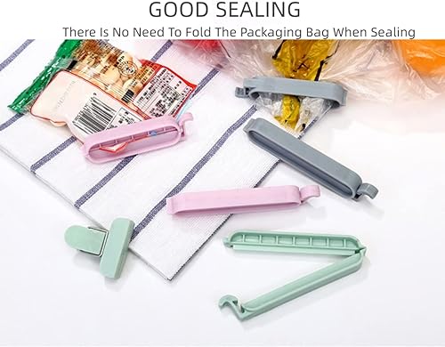 Miniatura 5 de Clips para bolsas para almacenamiento de alimentos, clips de sellado de bolsas de alimentos, clips de plástico reutilizables multicolor para