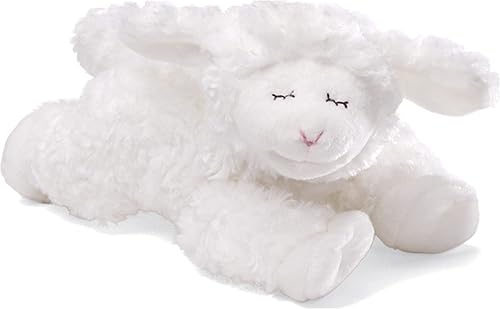 Baby GUND Winky Lamb - Sonajero de peluche de cordero blanco 7 pulgadas
