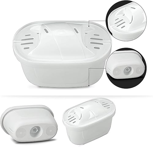 Miniatura 3 de Filtro alcalino de repuesto para jarra de agua diseñado para modelos originales y finos, Paquete de 4