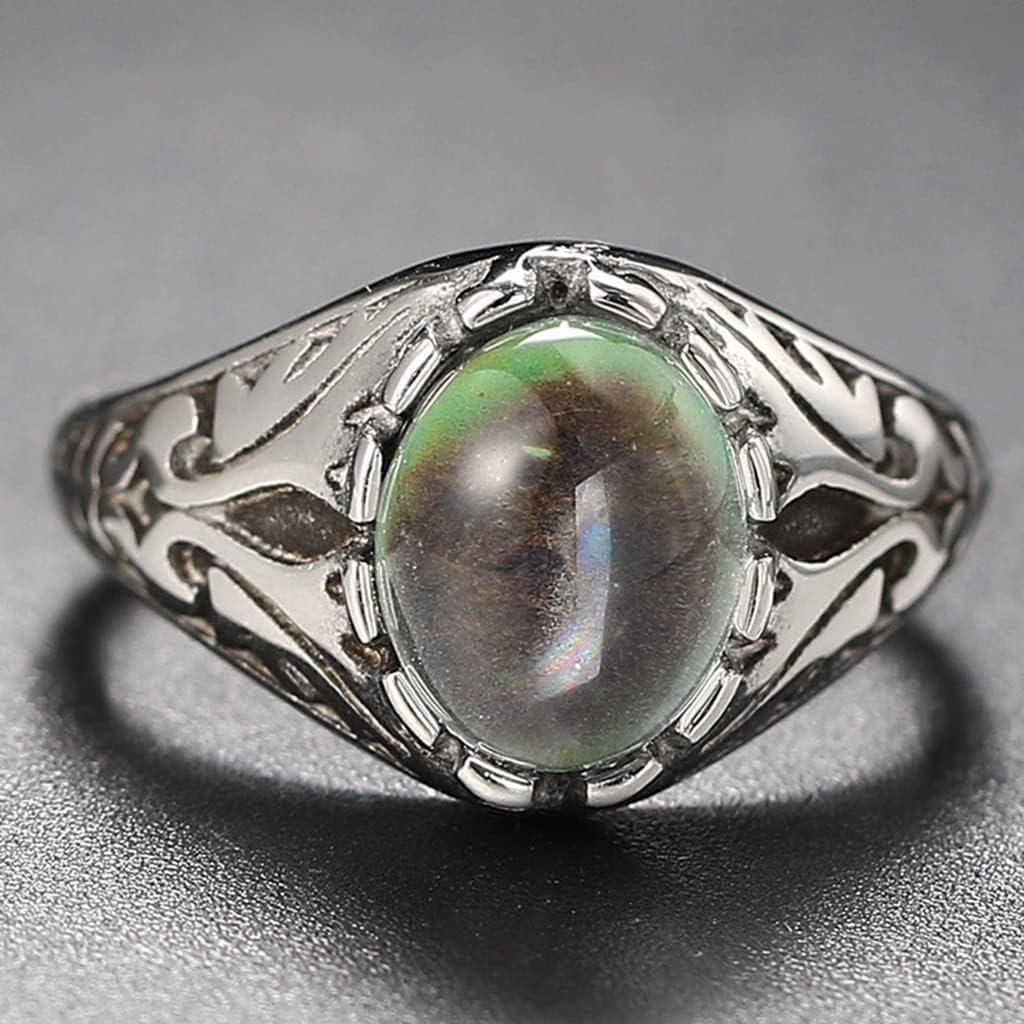 Jude Jewelers Stainless Steel Temperature Sensative Color Changing Mood Indication Retro Vintage Wedding Statement Valentines Ring