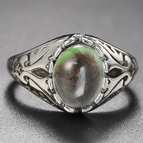 Vista 2 de Jude Jewelers Anillo de San Valentín de acero inoxidable con cambio de color sensativo que cambia el estado de ánimo