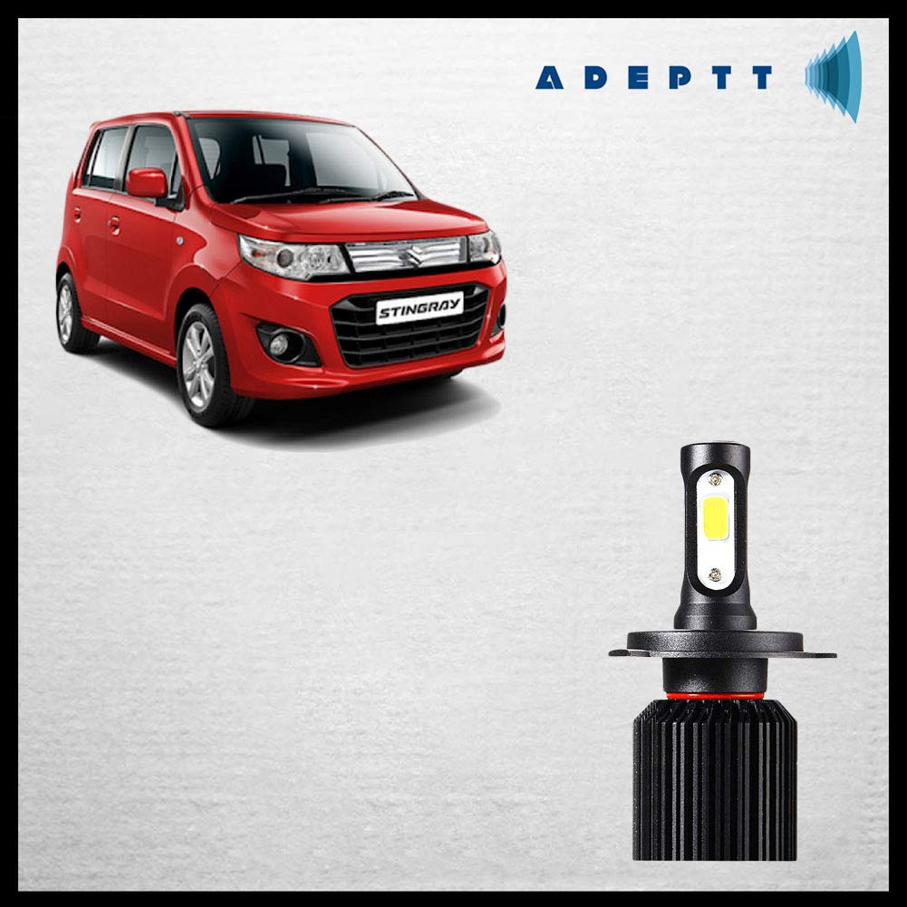 Adeptt H7 Super Bright Ultrawhite LED 6500K Headlight Bulbs H7 (White) for Maruti Wagon R (Stingray)