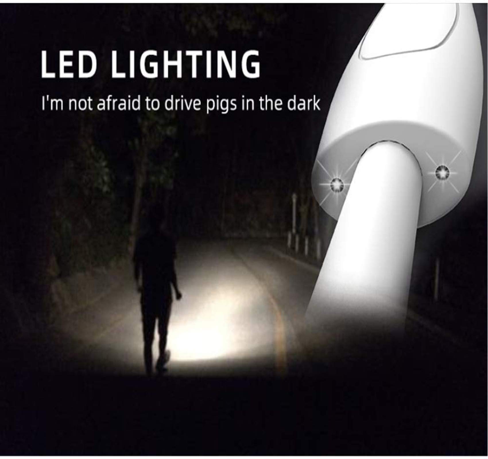 Palo EléCtrico para Conducir Cerdos,Controlador de Cerdo EléCtrico de Mano Recargable para Ganado con IluminacióN LED,para Vaca,Cerdo,Ganado,Cabras y Perro Grande,