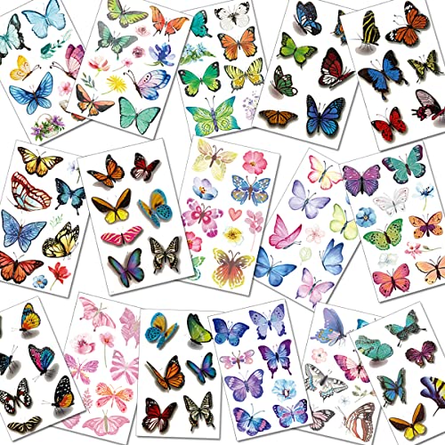 Tazimi 110 Styles Butterfly Temporary Tattoos For Kids Women,Glitter Butterfly Tattoos For Party Favors Gifts Decoration #TOP1