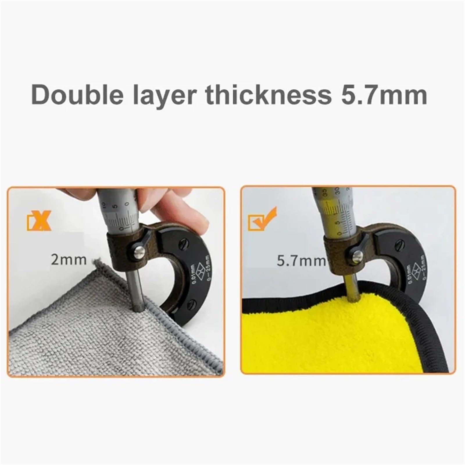 Paño de Limpieza Toalla de limpieza de microfibra gruesa, paño de secado suave, toallas for lavado de carrocería de coche, trapos de limpieza de doble capa, accesorios for coche, 1/2/6 Uds.(30x60 6pc)