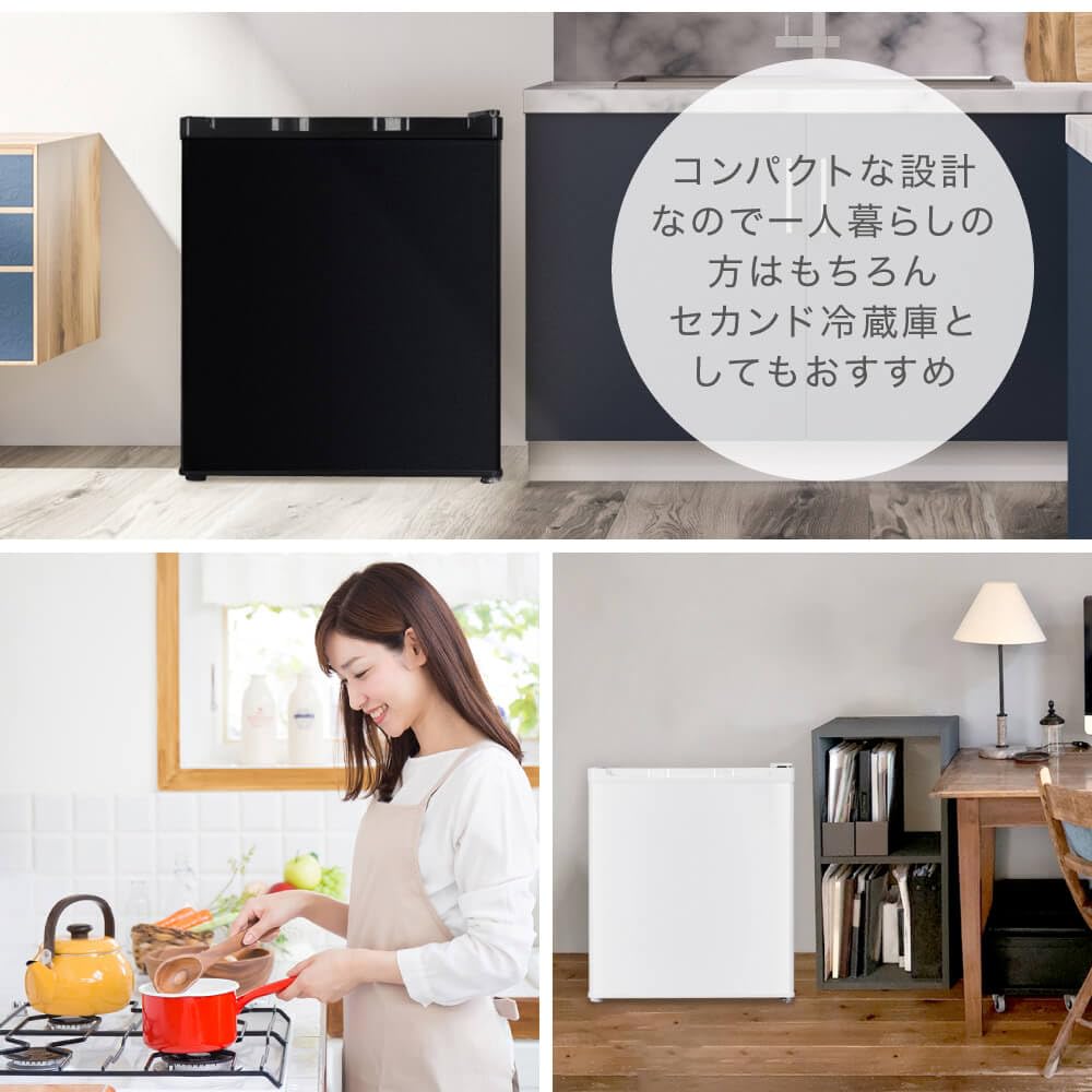 MAXZEN JR047HM01のコンパクトな外観と、整理しやすいドアポケットのクローズアップ