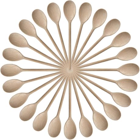 Kitchen Wooden Spoons Mixing Baking Serving Utensils Puppets 12 inch - Set of 24 ROUNDSQUARE