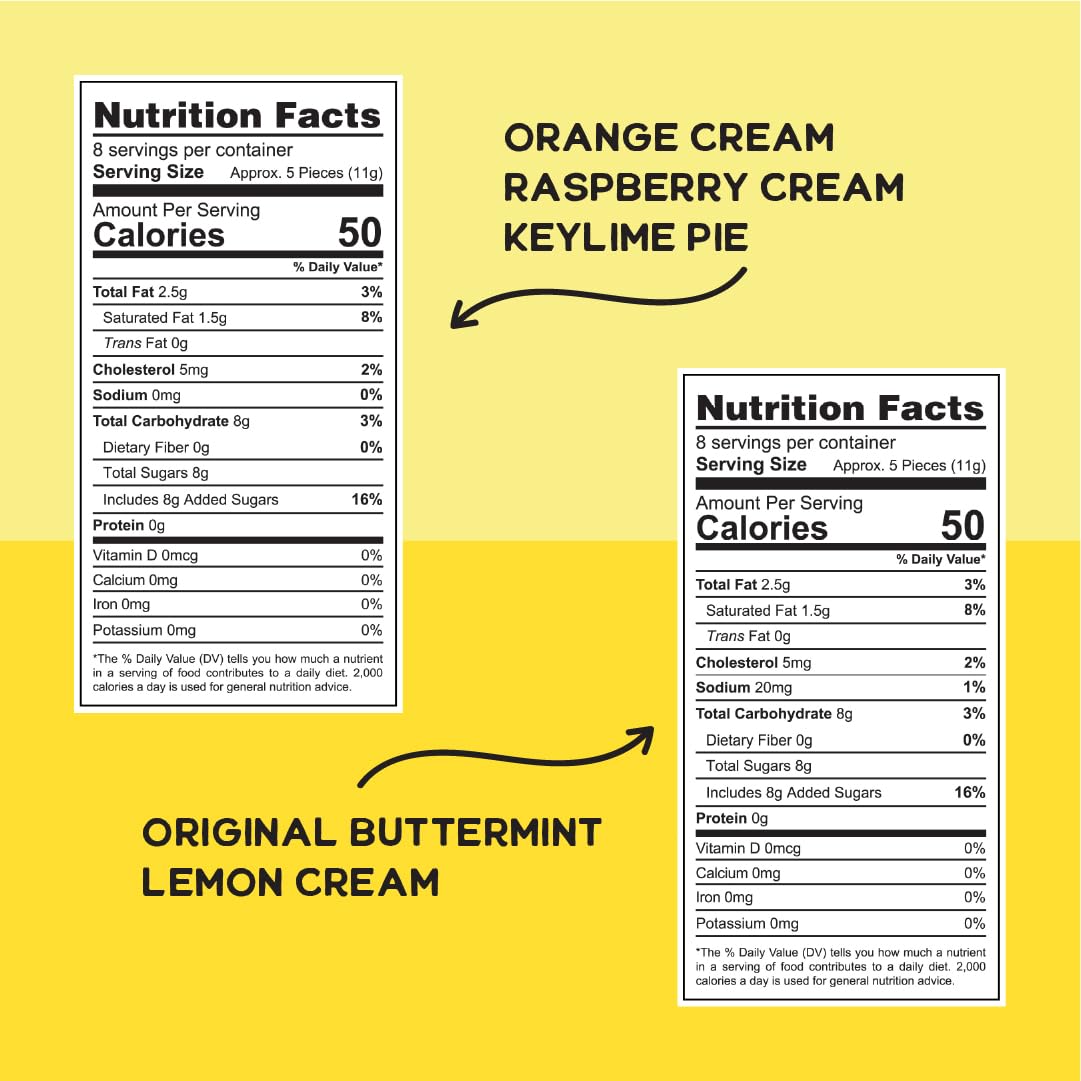 Buttermints The Bestsellers, Butter Mints Yellow Gold Candy Minty Gluten-Free Soft Taste, Unexpectedly Scrumptious (5 Pack)