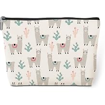 Cute Llamas Makeup Bag Alpaca Llama Gifts Funny Llama Stuff Decor for Llamas Lover Christmas Birthday Gifts for Women Animal Lovers Girl Daughter Best Friend BFF Niece Sister Toiletry Bag