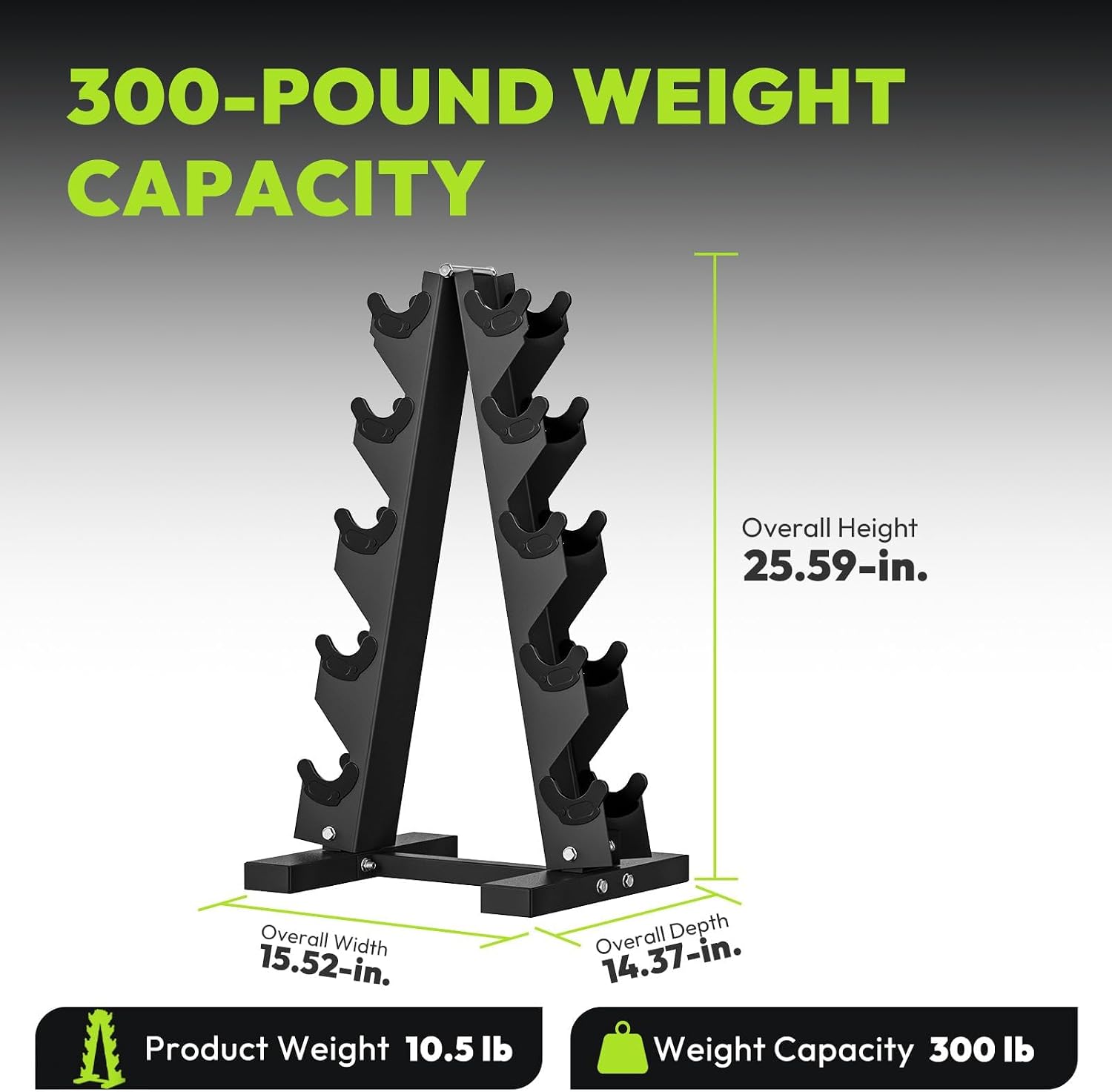 HANDBODE Dumbbell Rack A Frame Weight Rack Stand Dumbbell Weight Storage for Home Gym, Space-Saving Weight Stand for Home Gym