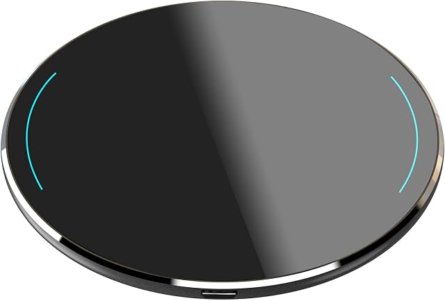 TOZO W1 Wireless Charger 10W Thin Aviation Aluminum Computer Numerical Control Technology Fast Charging Pad Black(NO AC Adapter)