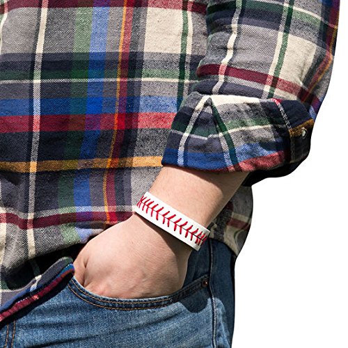 ChalkTalkSPORTS | Softball Baseball Basketball Jewelry | Authentic Leather Ball Bracelet4