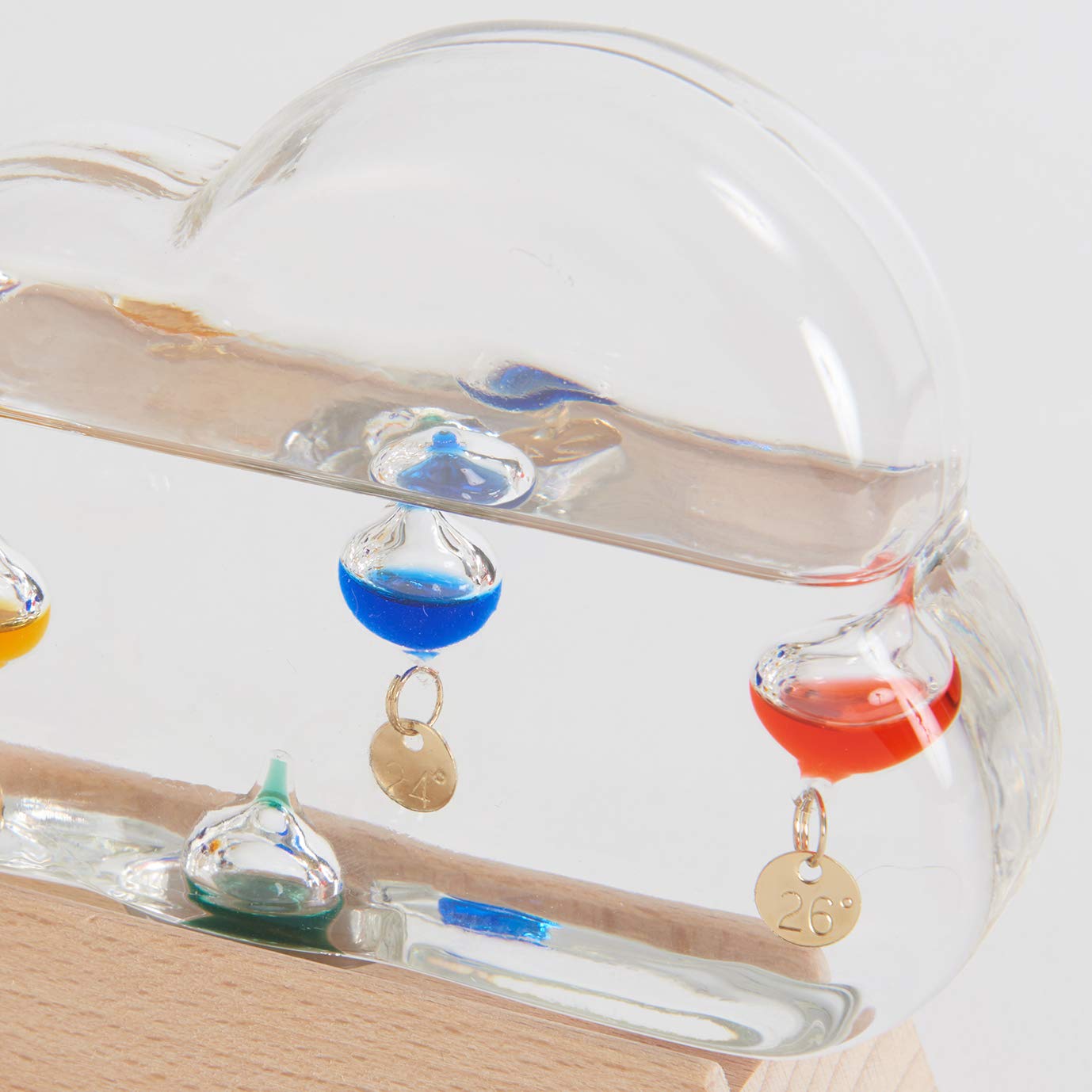 FUN SCIENCE Galileo Glass Float Thermometer Cloud