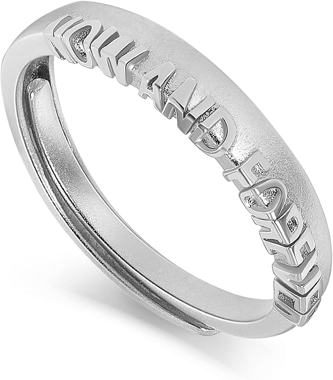 Meissa Sterling Silver Wedding Ring Sets for Him and Her Promise Rings for Couples Love You Forever Matching Wedding Bands Set Size Adjustable