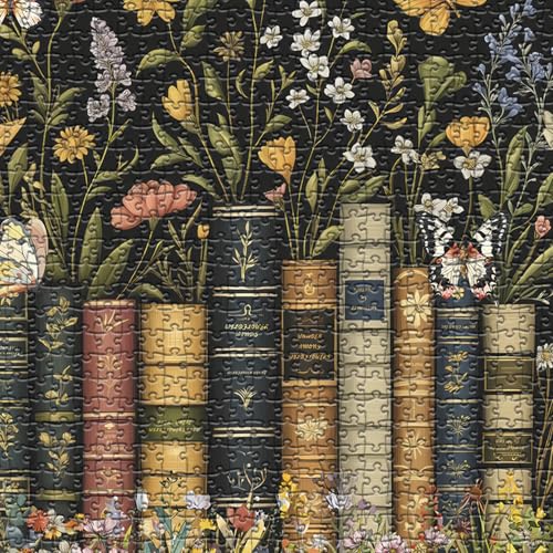 wildflowers puzzles for adults 1000 pieces pickforu wildflower pages jigsaw puzzle vintage book puzzles for book lover plant floral flowers puzzle as home decor
