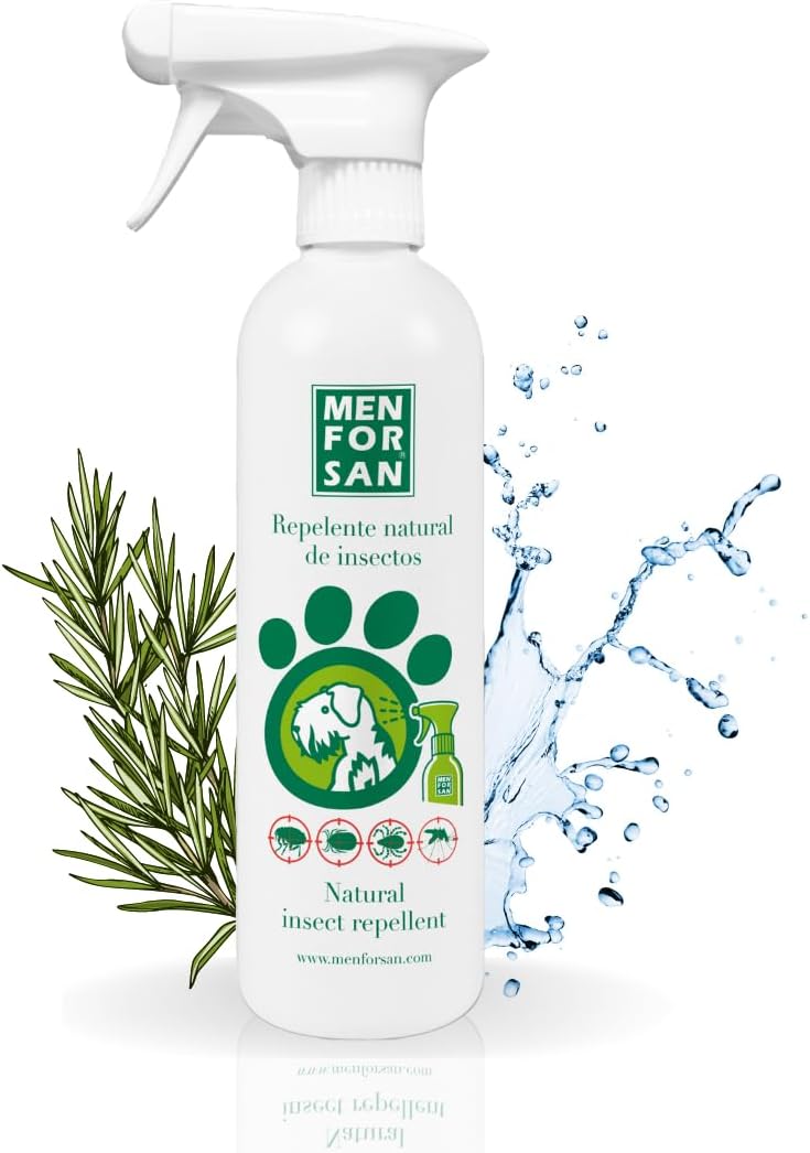 MENFORSAN- Repelente Natural de Insectos con citronela Perros, 500ml